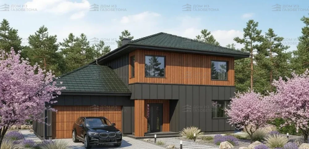 Проект Двухэтажный дом 16 на 13, 242 м2