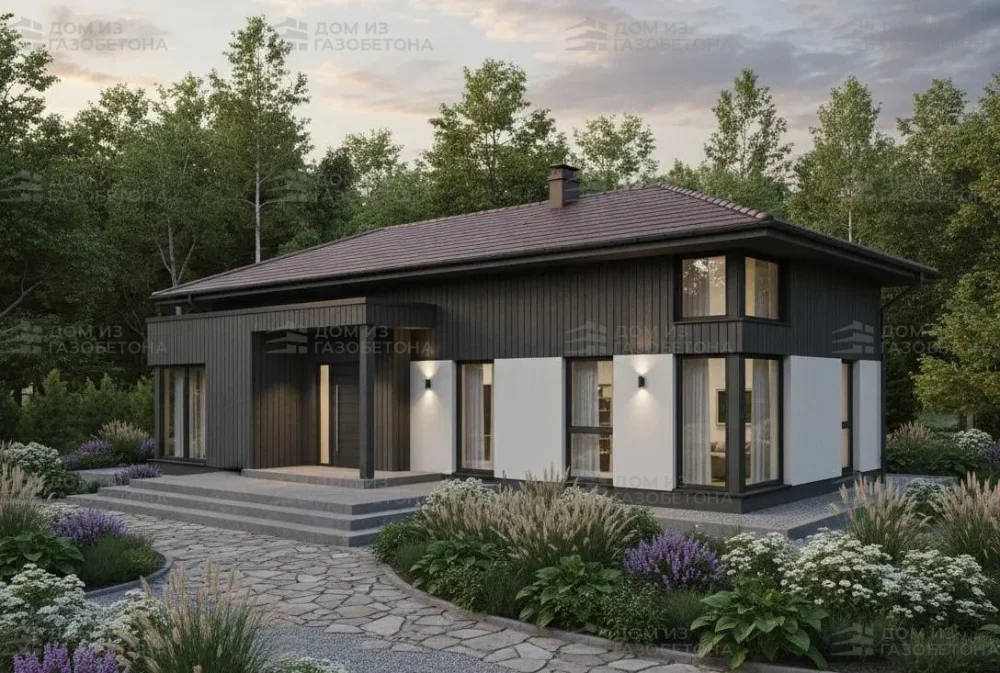 Проект Одноэтажный дом 13 на 12, 114 м2