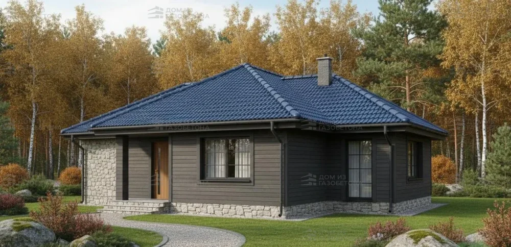 Проект Одноэтажный дом 14 на 12, 101 м2