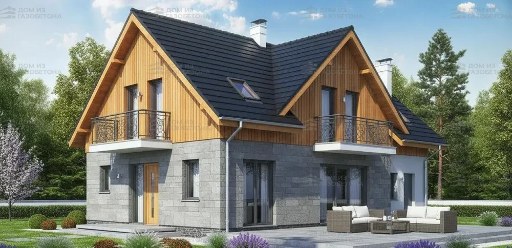 Проект Двухэтажный дом 14 на 10, 167 м2