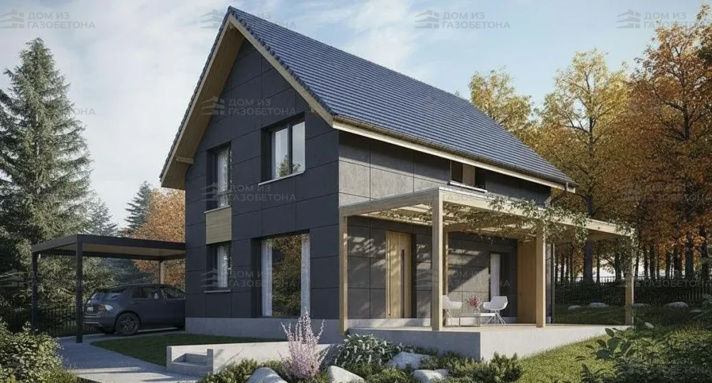 Проект Двухэтажный дом 6 на 7, 104 м2