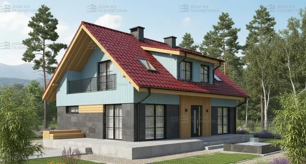 Проект Двухэтажный дом 12 на 12, 143 м2