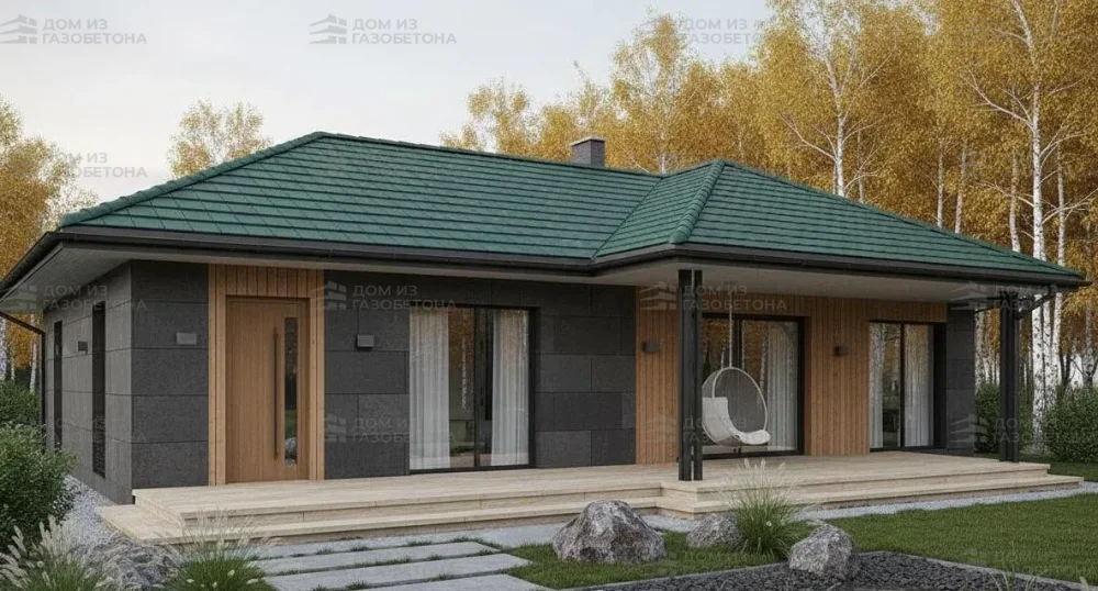 Проект Одноэтажный дом 15 на 19, 178 м2