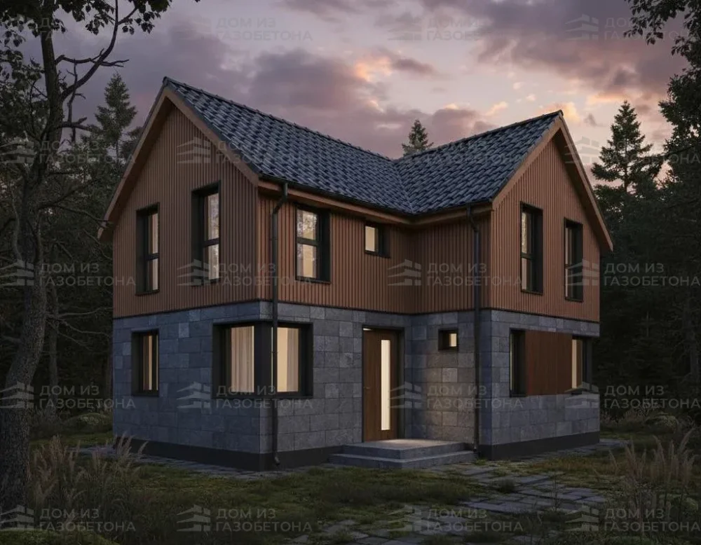 Проект Двухэтажный дом 14 на 12, 185 м2