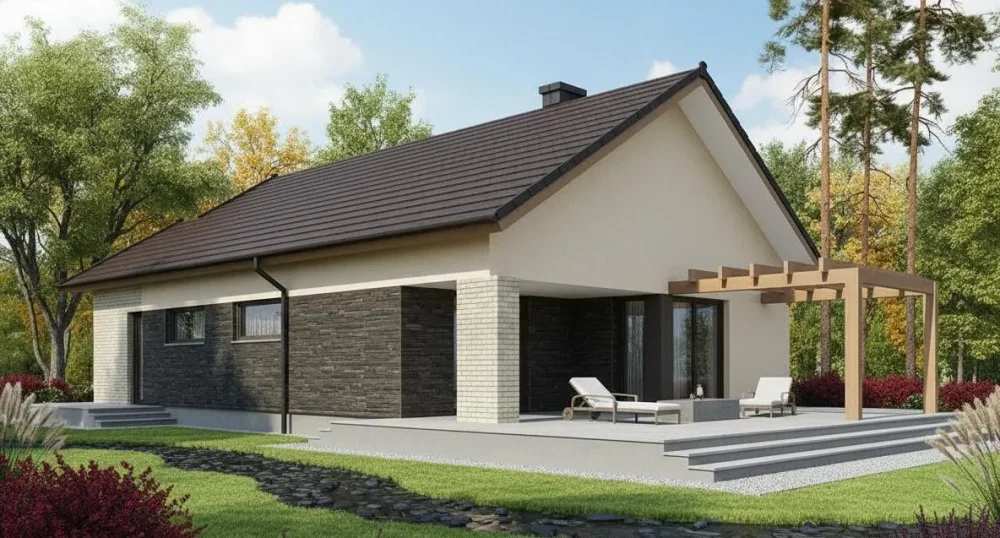 Проект Одноэтажный дом 11 на 18, 125 м2