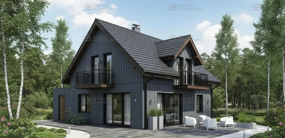 Проект Двухэтажный дом 13 на 10, 144 м2