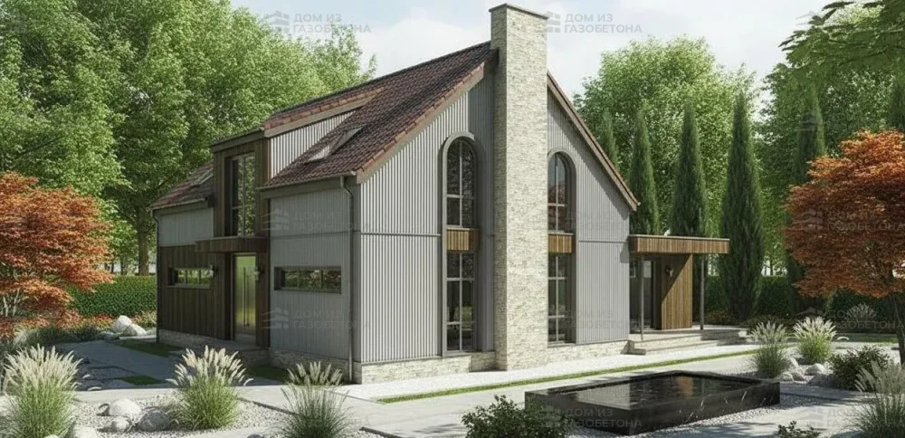 Проект Двухэтажный дом 12 на 9, 140 м2