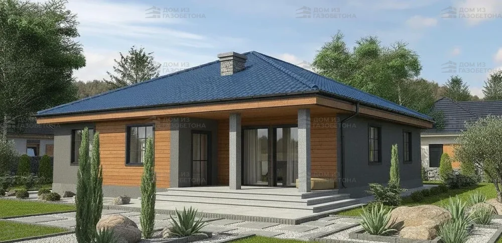 Проект Одноэтажный дом 14 на 18, 149 м2